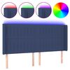 vidaXL LED h&ouml;fu&eth;gafl Bl&aacute;tt 203x16x118/128 cm Efni