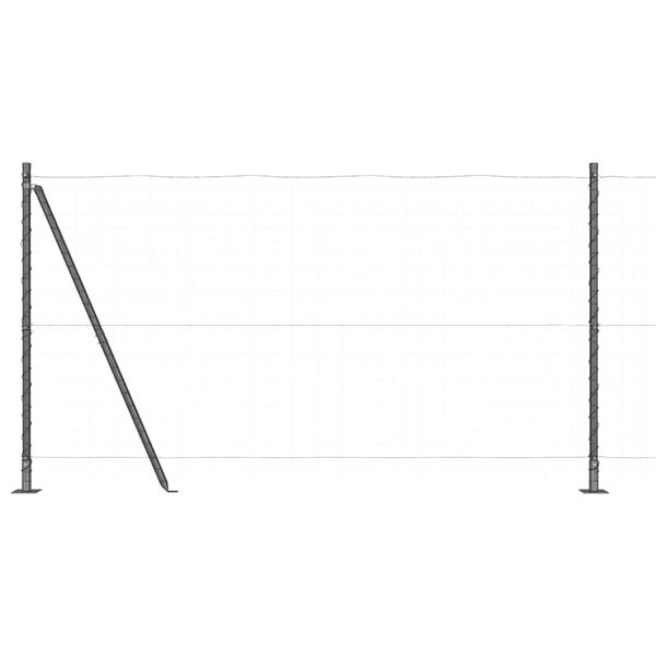 vidaXL Gir&eth;ingarp&oacute;stur 52 pcs Gr&aacute;r 3,2 x 3,2 x 68,5 cm