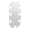 vidaXL spegill me&eth; LED lj&oacute;sum 80x40 cm Gler spor&ouml;skjulaga