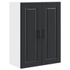 vidaXL Eldh&uacute;s sk&aacute;pur me&eth; hillu Svartur 60 x 31 x 80 cm Samsettur vi&eth;ur