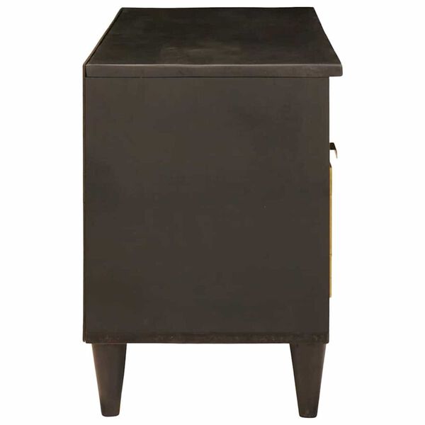 vidaXL Sjónvarpsskápur Svart og gull 100 x 33 x 46 cm Samsettur viður