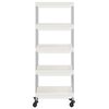 vidaXL Eldhúsvagn með 5 Hæðum Hvítur 42x29x128 cm Járn og ABS