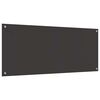 vidaXL Eldhús Backsplash 2 pcs Dökk grá 120 x 50 cm hertuð gler