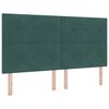 vidaXL LED h&ouml;fu&eth; me&eth; LED r&aelig;mum Gr&aelig;nn 180 cm Flauel