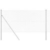 vidaXL Gir&eth;ingarp&oacute;stur Silfur 10 x 1,4 m (60 x 60 mm net) St&aacute;l