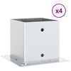 vidaXL Sta&eth;abotnar Ferkanta&eth;ir 4 stk 141x141 mm Galvaniseru&eth;u St&aacute;l