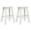 vidaXL Barst&oacute;ll 2 pcs Hv&iacute;tt 52 x 43 x 73,5 cm HDPE