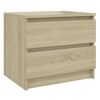 vidaXL N&aacute;ttbor&eth; Sonoma Eikarlitur 50x39x43,5 cm Samsettur Vi&eth;ur