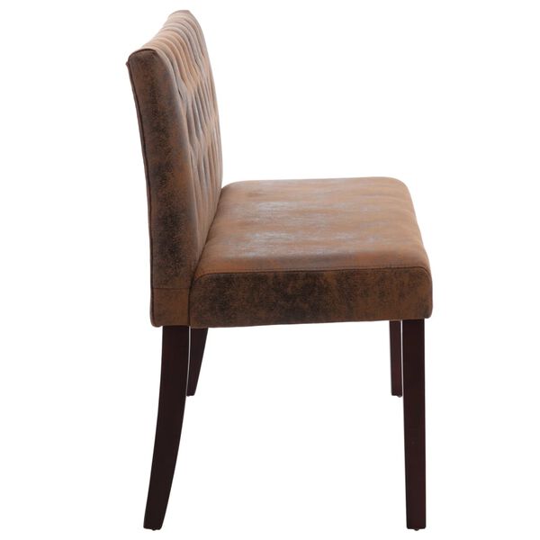 vidaXL Bekkur 148,5 cm Br&uacute;nn Gervir&uacute;skinn