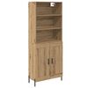 vidaXL H&aacute;bor&eth; Artisan Eik 69,5 x 32,5 x 180 cm Samsettur vi&eth;ur