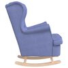 vidaXL Rocking Chair gallabuxur Bláar 74x90x102 cm Efni