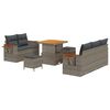 vidaXL Gar&eth;s&oacute;fa sett 8 pcs Gr&aacute;r p&oacute;l&yacute;rattan