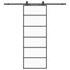 vidaXL Rennihur&eth; me&eth; v&eacute;lb&uacute;na&eth;arsetti Svart 76x205 cm ESG Gler