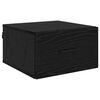 vidaXL Noat&ouml;flu sk&aacute;pur Sv&ouml;rt eik 35 x 35 x 20 cm Samsettur vi&eth;ur