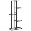 336110 vidaXL 5H&aelig;&eth;a Bl&oacute;mastandur 43x22x98 cm Svartur M&aacute;lmur