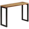 vidaXL Veggbor&eth; 110x35x75 cm Gegnheill Endurn&yacute;ttur Vi&eth;ur