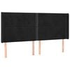 vidaXL H&ouml;f&eth;agafl me&eth; Eyrum 183x16x118/128 cm Sv&ouml;rt Flauel