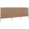 vidaXL 3-eininga Skj&oacute;lveggur D&uacute;kur 400x120 cm M&oacute;gr&aacute;r