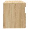 vidaXL Sjónvarpsskápar með LED ljósum Sonoma Eik 60x35x40 cm