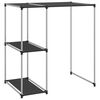 vidaXL Geymslugrind Yfir &thorn;vottav&eacute;l Svart 87x55x90,5 cm J&aacute;rn