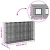 vidaXL Gabion h&aelig;kka&eth; r&uacute;m 3 pcs Silfur 250 x 50 x 150 cm