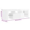 vidaXL Sjónvarpsskápur með LED Háglans Hvítur 120x35x40 cm
