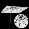 vidaXL Cantilever Roma Parasol Beige og svartur 352 x 251 x 265 cm