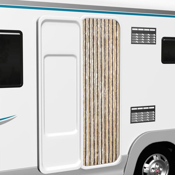 vidaXL Skordýratjald Dökkbrúnt og Drappað 56x185 cm Þræðir