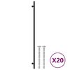 vidaXL Sk&aacute;pur Handf&ouml;ng 20 stk Svart 480 mm Ry&eth;fr&iacute;tt St&aacute;l