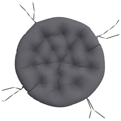 vidaXL Kringlótt Sessa Reykgrátt Ø 100 x11 cm Oxfordefni