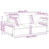 vidaXL S&oacute;fi 2 pcs Bl&aacute;r 198 x 78 x 80 cm Flauel
