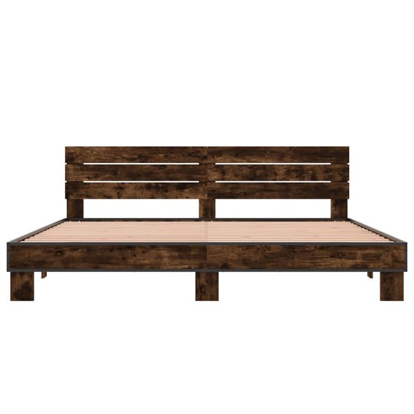 vidaXL R&uacute;mgrind &aacute;n D&yacute;nu Reykt&oacute;na Eikarlitur 200x200 cm