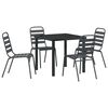 vidaXL Gar&eth;ur bor&eth;sett 5 pcs Antras&iacute;t Dufth&uacute;&eth;a&eth; st&aacute;l