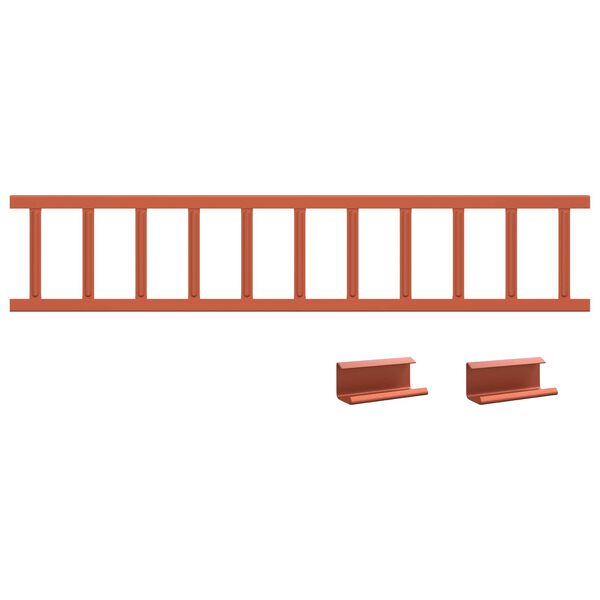 vidaXL &THORN;aksskj&ouml;ldur fyrir snj&oacute; Rau&eth;ur 1200 x 2,5 x 20 cm St&aacute;l