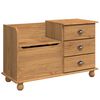 vidaXL Geymslubekkur ASKIM Br&uacute;nn 100 x 39 x 62 cm Solid furuhikk