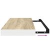 vidaXL Vegghengdar Hillur 4 stk. Eikarlitur & Hv&iacute;tur 60x23,5x3,8cm MDF