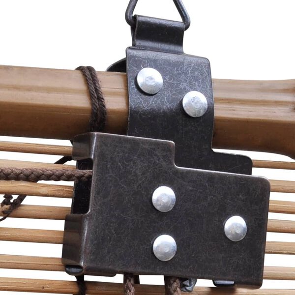 Brúnar Rúllugardínur úr Bambus 120 x 160 cm