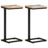 vidaXL Hli&eth;arbor&eth; 2 stk 31,5x24,5x64,5 cm Gegnheill Endurunninn Vi&eth;ur