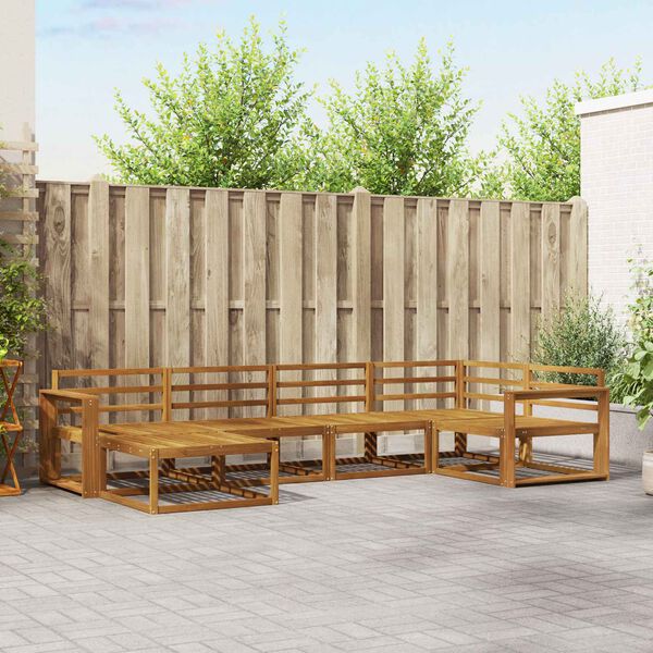 vidaXL &Uacute;ti s&oacute;fasett 6 pcs N&aacute;tt&uacute;rulegur Hrein akas&iacute;utr&eacute;