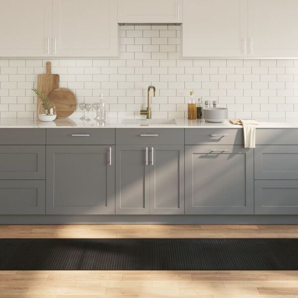 vidaXL Motta Ferhyrnd Svart 60x400 cm Bambus