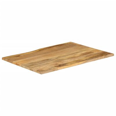 vidaXL Borðplata 110x80x2,5cm Náttúrulegum Brúnum Gegnheill Mangóviður