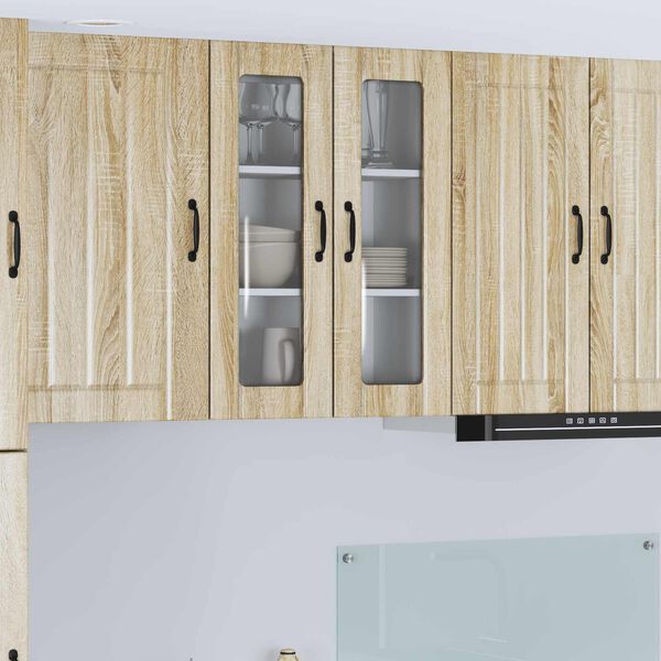 vidaXL Eldh&uacute;s sk&aacute;pur Sonoma Eik 60 x 31 x 80 cm Samsettur vi&eth;ur