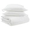 vidaXL R&uacute;mfatasett me&eth; kodda 3 pcs Hv&iacute;tt D&uacute;nfja&eth;rir