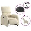 vidaXL Electric Recliner Chair Cream gervi le&eth;ur