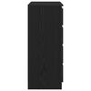 vidaXL skenkur með skúffum Black Oak 71x35x84 cm Engineered Wood