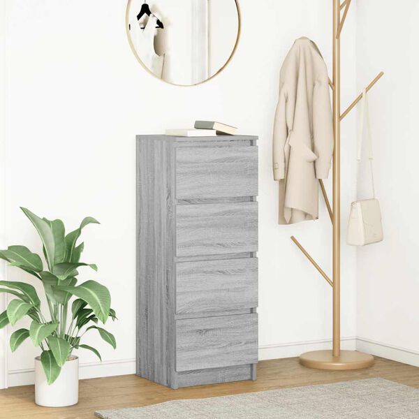 vidaXL skenkur Gr&aacute;r Sonoma 37,5x35x99 cm Hanna&eth;ur vi&eth;ur