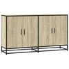 vidaXL Skenkir Sonoma Eikarlitur 134x35x76 cm Samsettur Vi&eth;ur