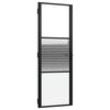 vidaXL Glerhur&eth; Randir Svartur 76 x 3.5 x 201.5 cm &Aacute;l