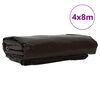 vidaXL D&yacute;na 650g / m&sup2; Br&uacute;nn 4 x 8 m Striga me&eth; PVC h&uacute;&eth;u
