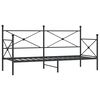 vidaXL Dagr&uacute;m &aacute;n d&yacute;nu Svart 90x200 cm St&aacute;l
